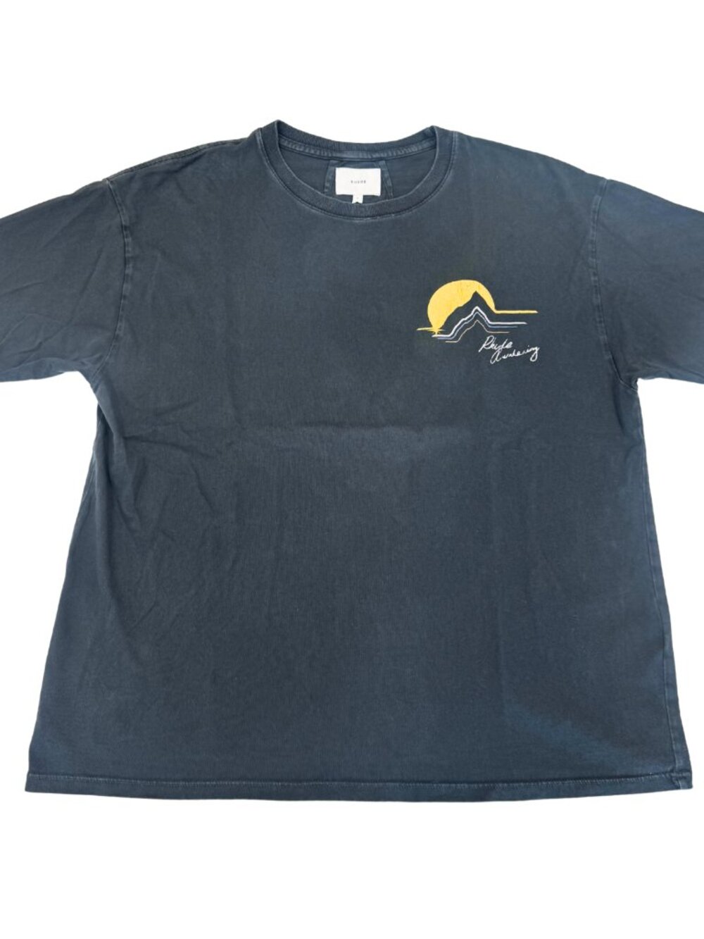 Rhude Awakening Tee Vintage Black Men’s Size Medium Logo Graphic T-Shirt